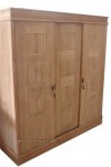 almari pakaian pintu sliding geser minimalis kayu jati jepara pintu 3 kotak
